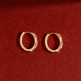 Solid Gold Diamond Hoops