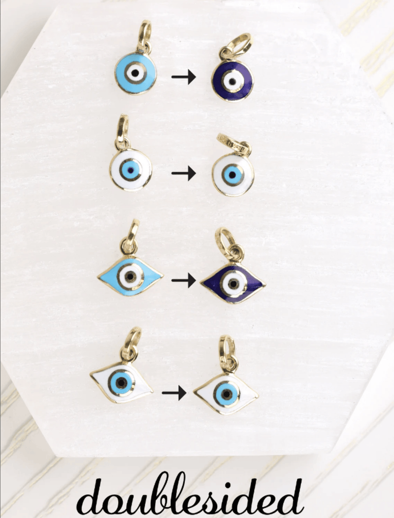 Doublesided Gold Necklace Charms