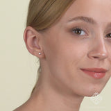 Petite Dainty Diamond Gold Earrings