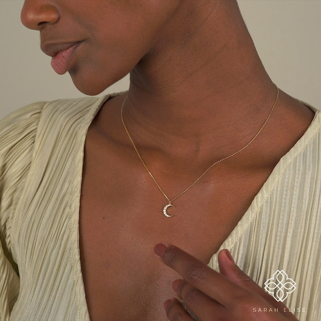 Diamond Moon Necklace // Bayou with Love