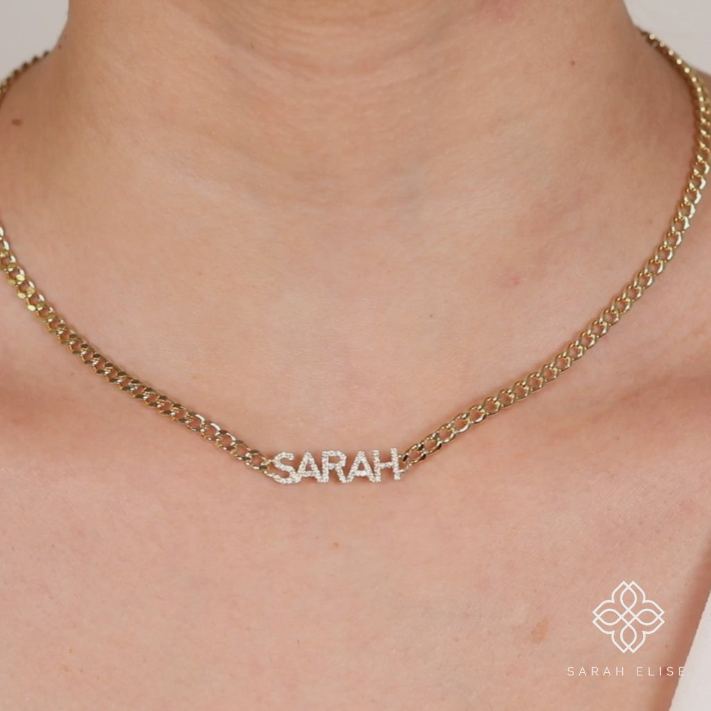 Diamond Name Chain Necklace