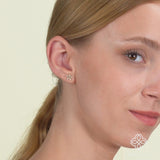 Diamond and Gold Daisy Earrings