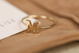 handmade gold initial band