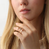 solid gold birthstone stacking rings