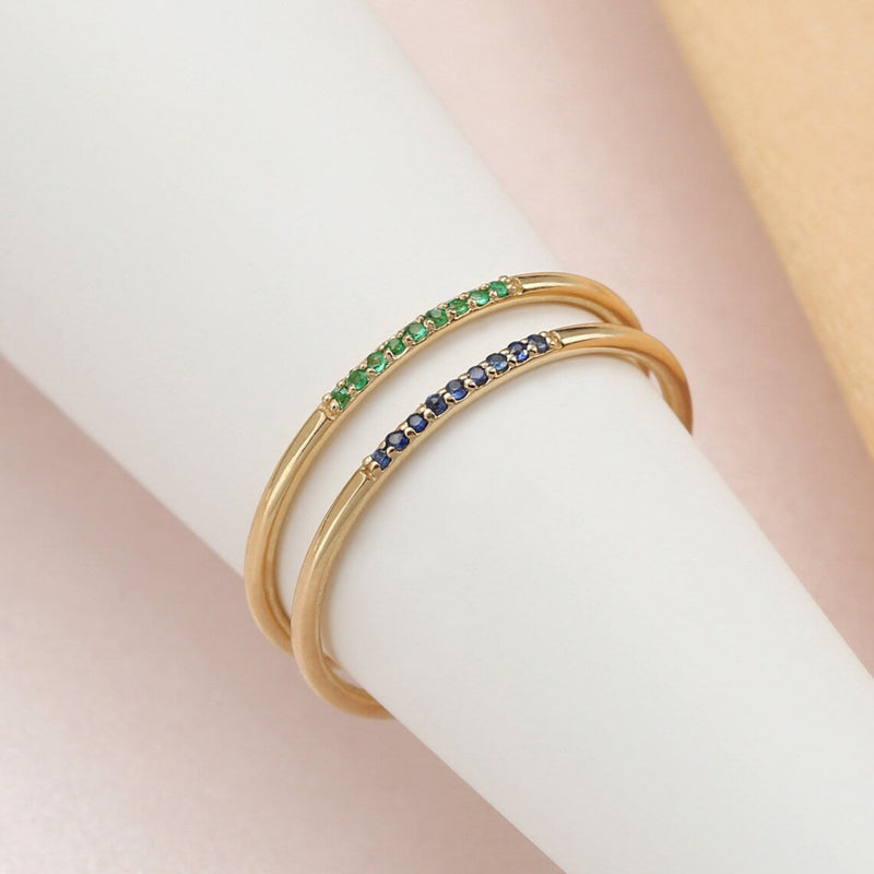 natural dainty gemstone rings