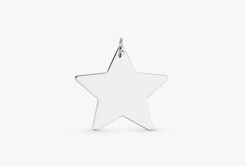 white gold celestial necklace charm
