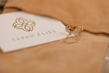 gold and diamond chain studs