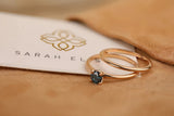 handmade solid gold petite ring set