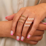 Plain Gold Cuban Chain Ring Sizes
