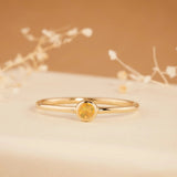 solid gold round cut opal