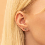 diamond lucky eye earrings