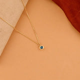 handmade bezel gold necklace