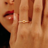 natural citrine gold ring
