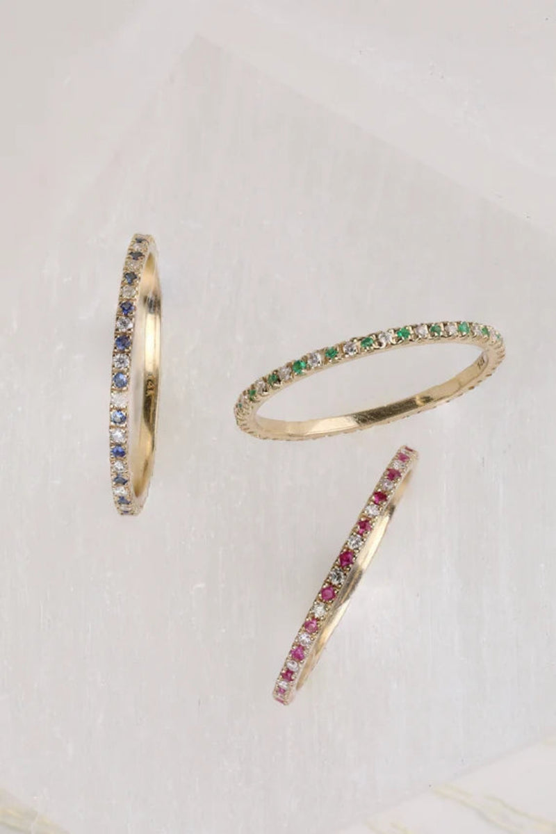 Diamond Sapphire Eternity Ring