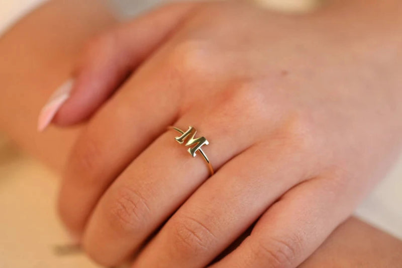 Capital Letter Initial Ring