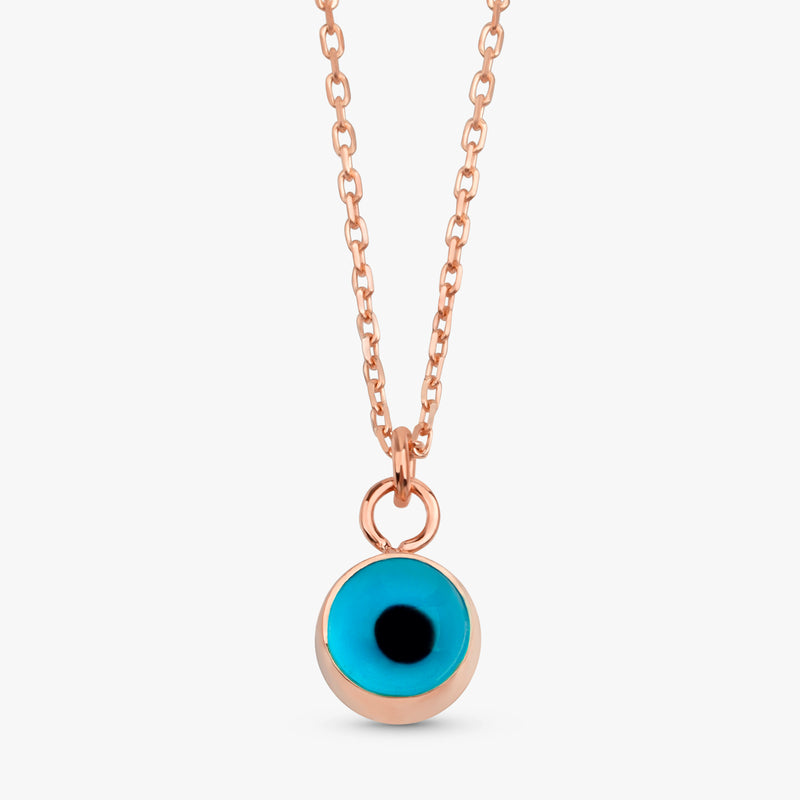 Rose Gold Evil Eye Necklace