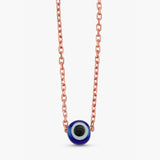 Rose Gold Evil Eye Necklace