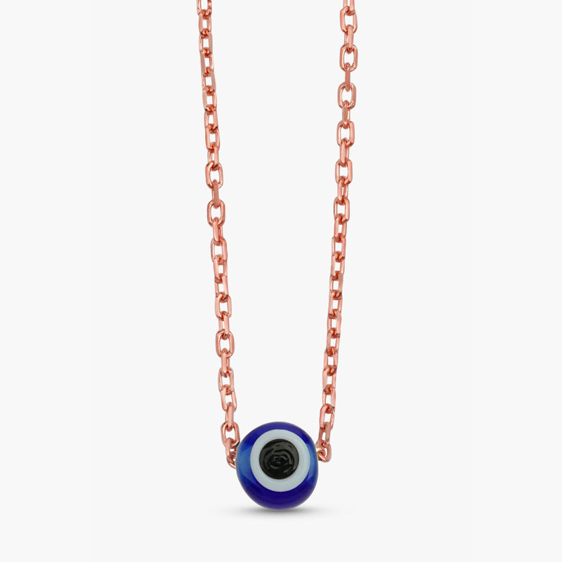 Rose Gold Evil Eye Necklace