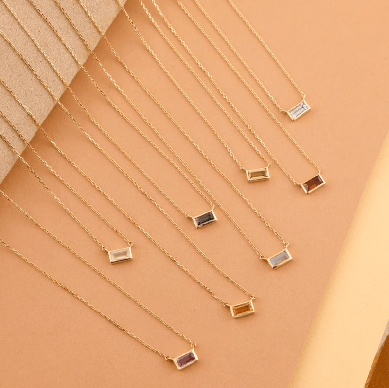 Sarah Elise Natural; Birthstone Necklaces
