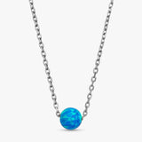 white gold  ball chain necklace