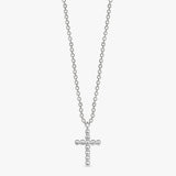 White gold cross necklace
