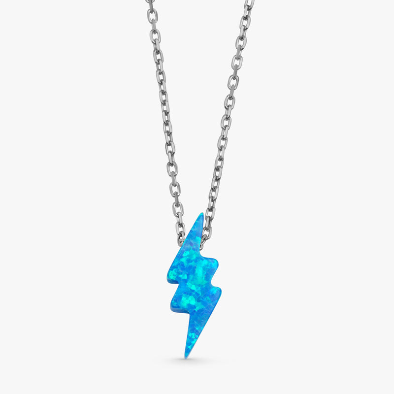 white gold lightning bolt