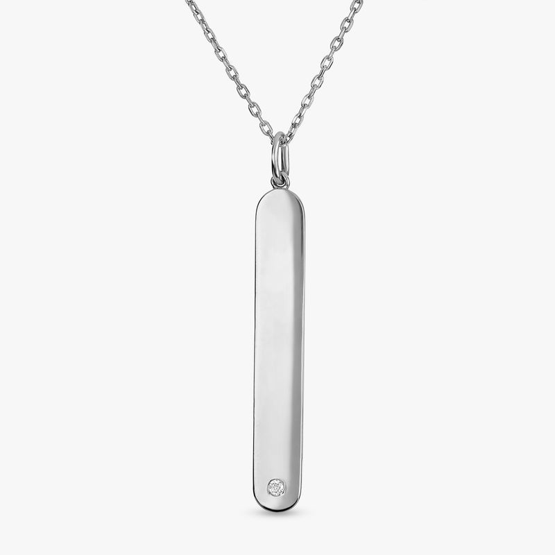 White Gold Personalized Diamond Necklace