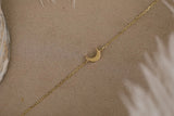 petite 14k crescent