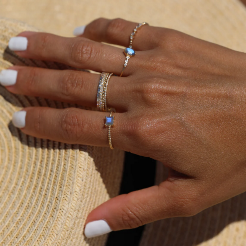 sarah elise jewelry diamond labradorite ring stack