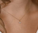 solid gold and natural diamond necklace