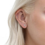 natural diamond starburst earrings