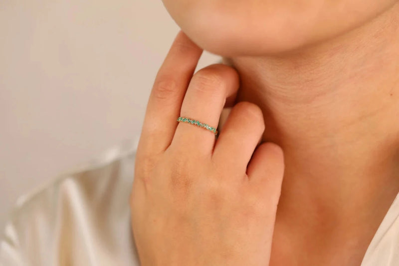 handmade may birthstone ring