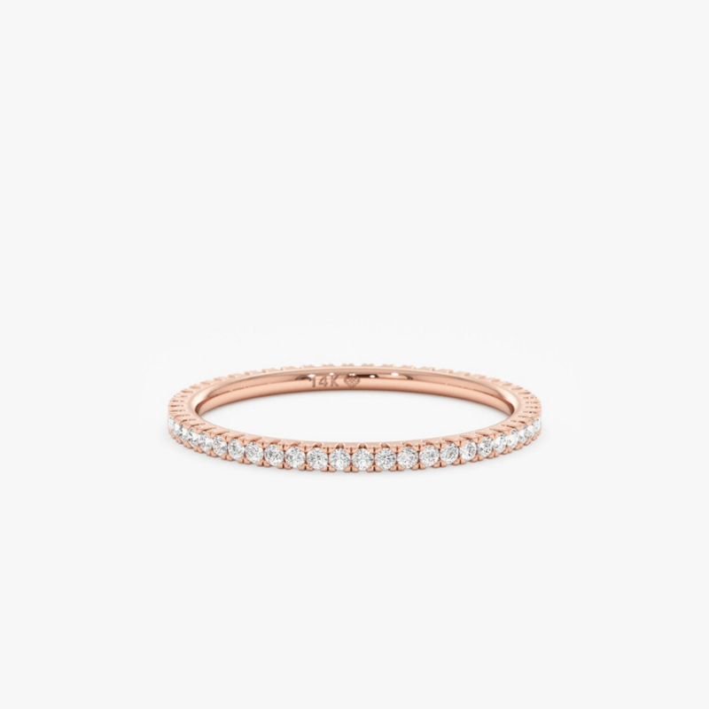 rose gold full eternity diamond ring