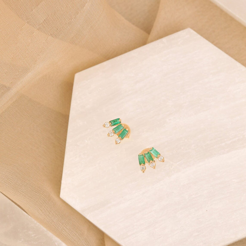 may birthstone emerald studs 