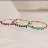 solid gold natural gemstone ring