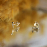 solid gold screw studs