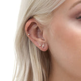 lightning bolt prong set and star earrings